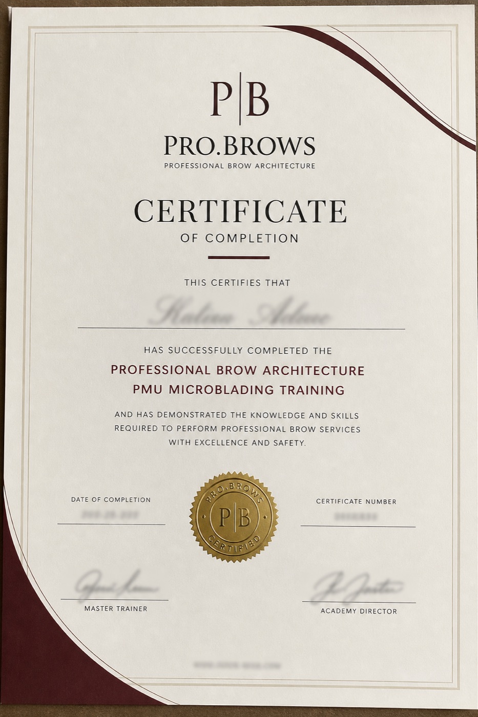 Сертифікат Pro.brows
